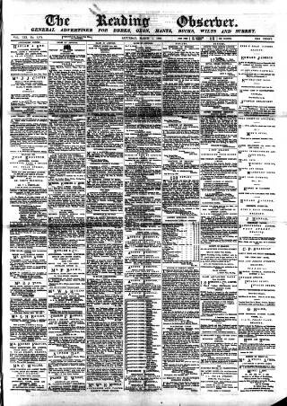 cover page of Reading Observer published on March 1, 1890
