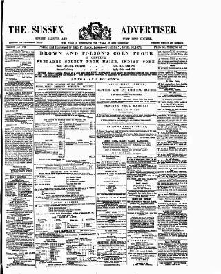 cover page of Surrey Gazette published on April 26, 1870