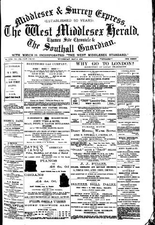 cover page of Middlesex & Surrey Express published on May 2, 1906