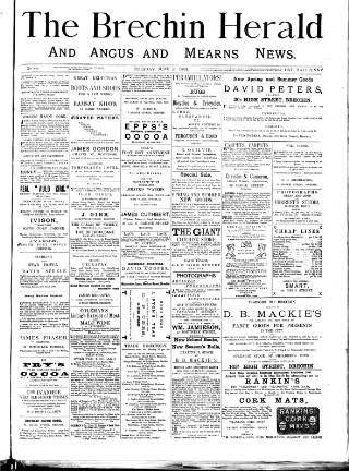 cover page of Brechin Herald published on June 2, 1891
