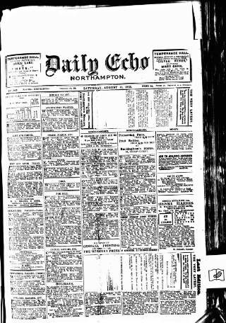 cover page of Northampton Chronicle and Echo published on August 11, 1923