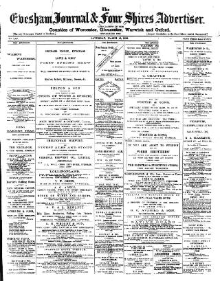 cover page of Evesham Journal published on March 19, 1898