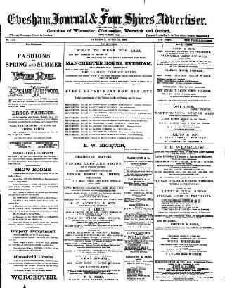 cover page of Evesham Journal published on April 23, 1898