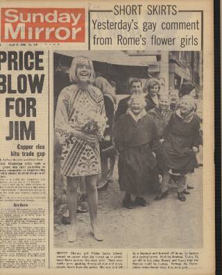 cover page of Sunday Mirror published on April 24, 1966