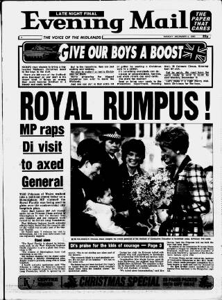cover page of Birmingham Mail published on December 4, 1990