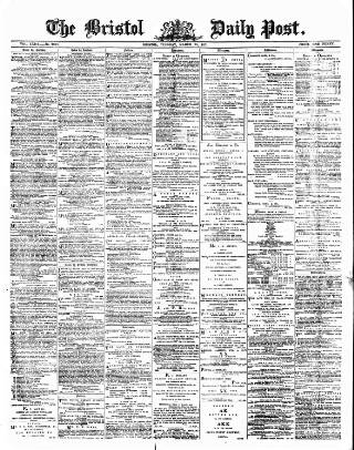 cover page of Bristol Daily Post published on March 28, 1871