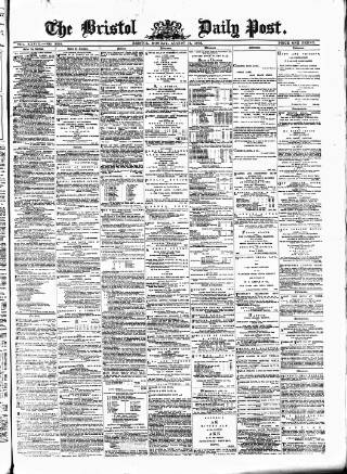 cover page of Bristol Daily Post published on August 11, 1873