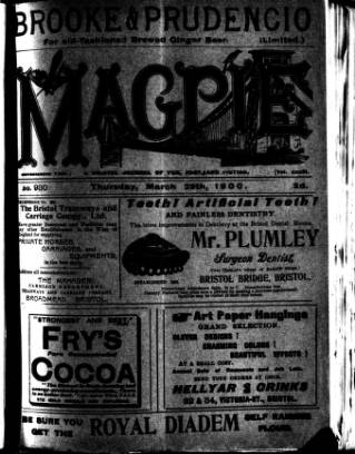 cover page of Bristol Magpie published on March 29, 1900