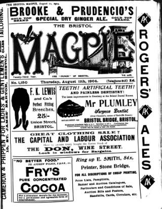 cover page of Bristol Magpie published on August 11, 1904