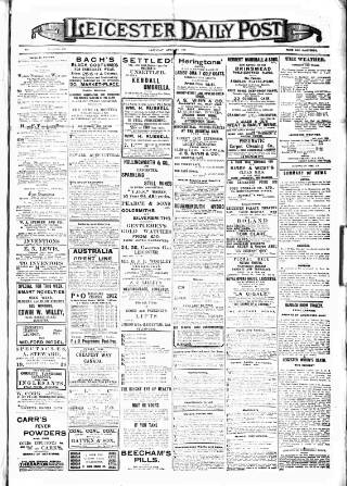 cover page of Leicester Daily Post published on April 20, 1912
