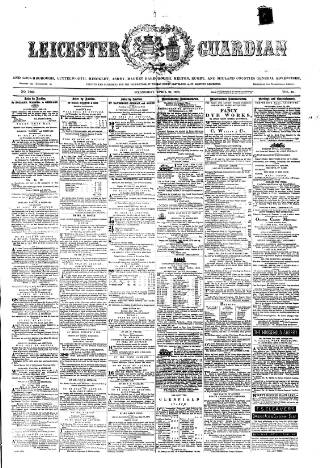 cover page of Leicester Guardian published on April 20, 1870