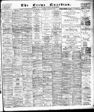 cover page of Crewe Guardian published on March 28, 1903