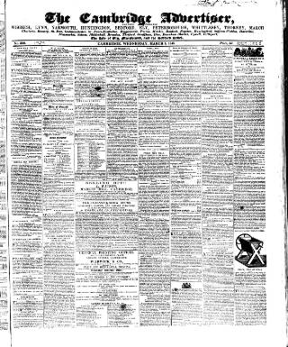 cover page of Cambridge General Advertiser published on March 5, 1845