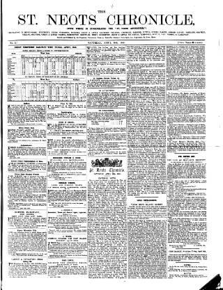 cover page of St. Neots Chronicle and Advertiser published on April 19, 1856