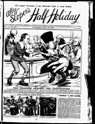 cover page of Ally Sloper's Half Holiday published on April 23, 1887