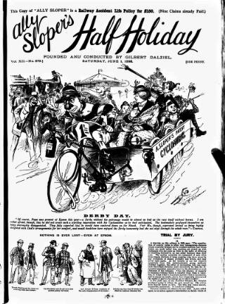 cover page of Ally Sloper's Half Holiday published on June 1, 1895