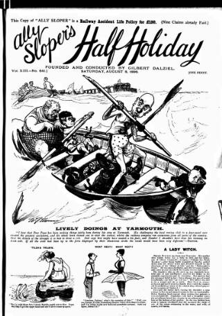 cover page of Ally Sloper's Half Holiday published on August 8, 1896