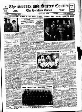 cover page of Crawley and District Observer published on April 25, 1942