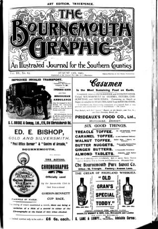 cover page of Bournemouth Graphic published on August 13, 1903