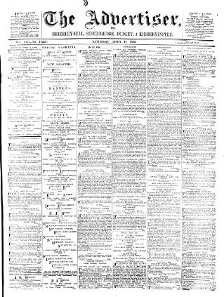cover page of County Advertiser & Herald for Staffordshire and Worcestershire published on April 17, 1875