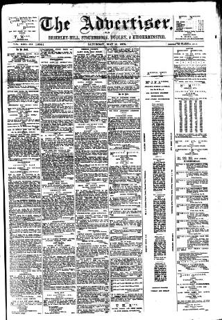 cover page of County Advertiser & Herald for Staffordshire and Worcestershire published on May 6, 1876