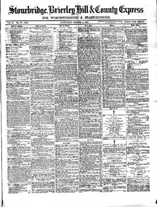 cover page of County Express published on March 5, 1887