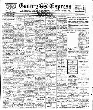 cover page of County Express published on April 25, 1914