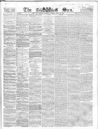 cover page of Sun (London) published on April 20, 1867