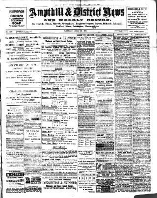 cover page of Ampthill & District News published on April 26, 1902