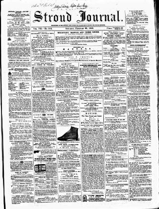 cover page of Stroud Journal published on February 23, 1861
