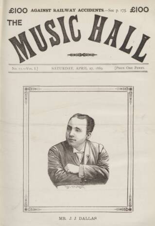cover page of Music Hall and Theatre Review published on April 27, 1889