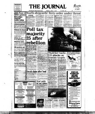cover page of Newcastle Journal published on April 19, 1988