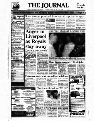 cover page of Newcastle Journal published on April 25, 1989