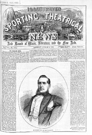 cover page of Illustrated Sporting News and Theatrical and Musical Review published on August 8, 1868
