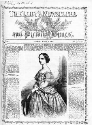 cover page of Lady's Newspaper and Pictorial Times published on August 8, 1857