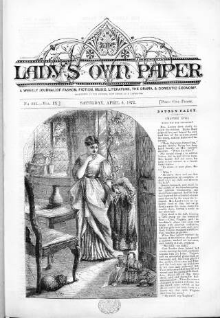 cover page of Lady's Own Paper published on April 6, 1872