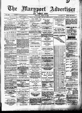 cover page of Maryport Advertiser published on March 29, 1888