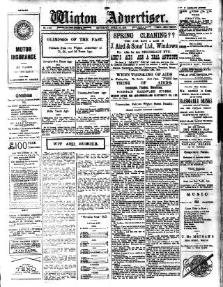 cover page of Wigton Advertiser published on April 25, 1936