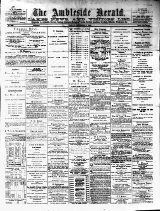 cover page of Lakes Herald published on December 5, 1884