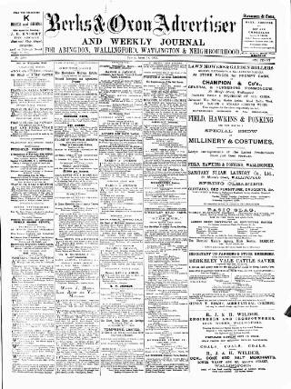 cover page of Berks and Oxon Advertiser published on April 18, 1902