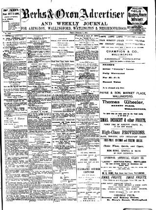 cover page of Berks and Oxon Advertiser published on December 2, 1904