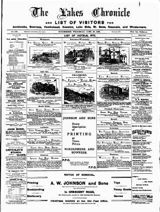 cover page of Lakes Chronicle and Reporter published on April 20, 1904