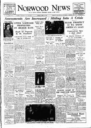 cover page of Norwood News published on April 25, 1947