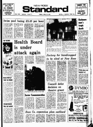 cover page of New Ross Standard published on April 23, 1976