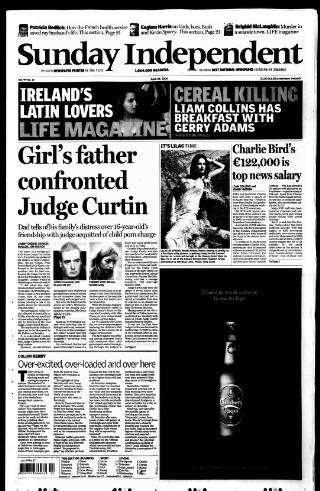cover page of Sunday Independent (Dublin) published on April 25, 2004