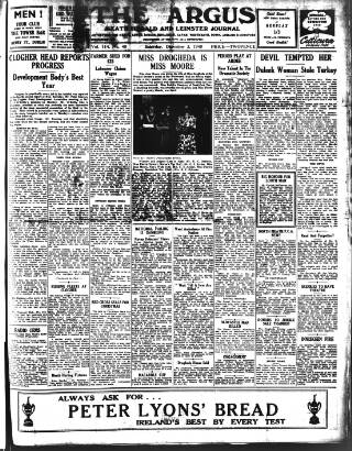 cover page of Drogheda Argus and Leinster Journal published on December 3, 1949