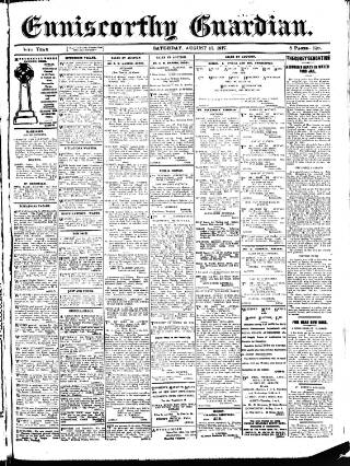 cover page of Enniscorthy Guardian published on August 11, 1917