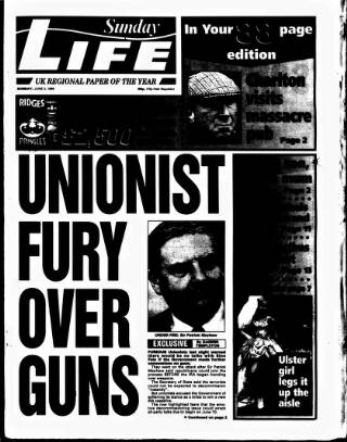 cover page of Sunday Life published on June 2, 1996