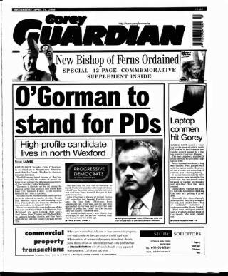 cover page of Gorey Guardian published on April 26, 2006