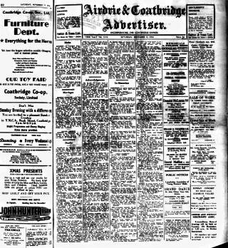 cover page of Airdrie & Coatbridge Advertiser published on December 4, 1954